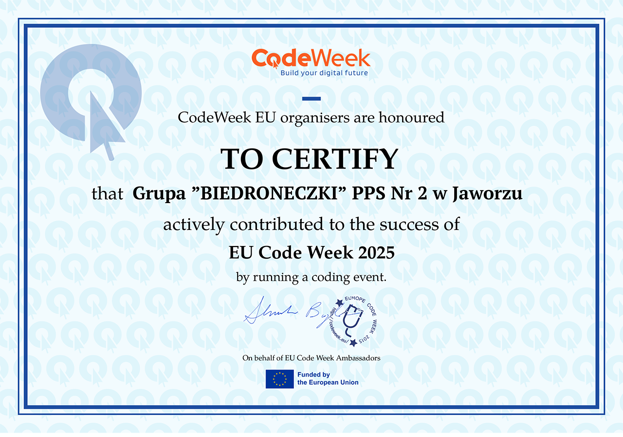 CERTYFIKAT CodeWeek grupa