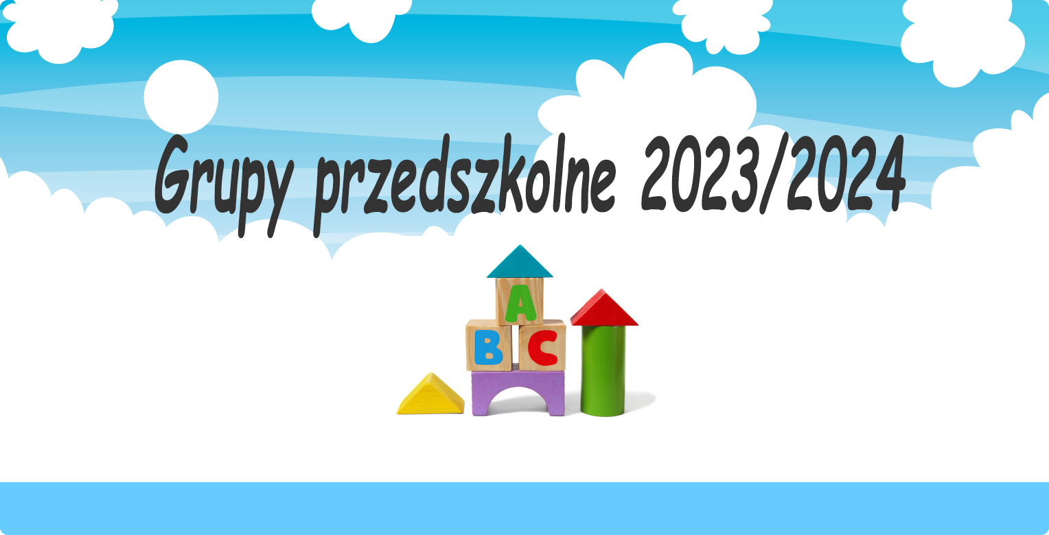 Grupy przedszkolaków 2023/2024